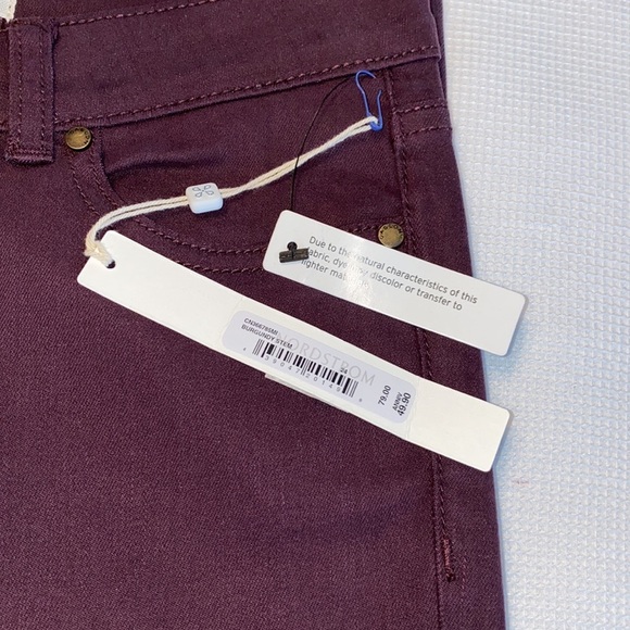 Caslon Woman’s Skinny Burgundy Raw Hem Size 24 - Picture 5 of 12